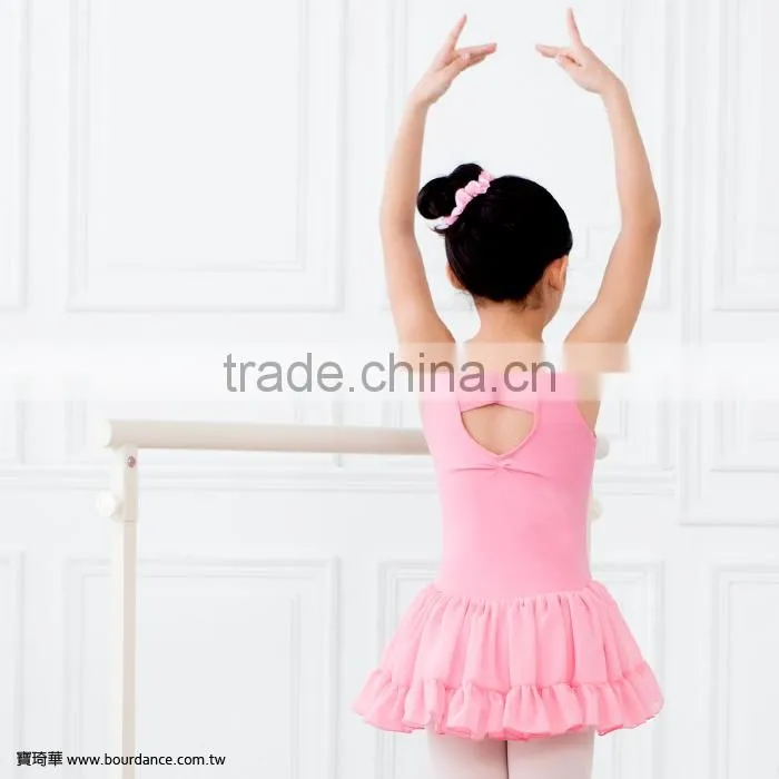 Children ruffle hem ballet tank girl tutu dress