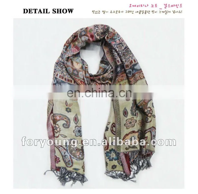 nepal jacquard pashmina shawl