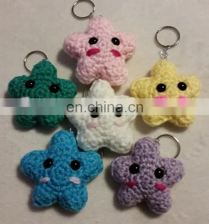 crochet Star Keychain,amigurumi star,kawaii star, lucky star