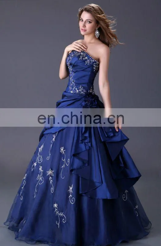 Grace Karin New Fashion Strapless Blue Puffy Ball Gowns CL2963
