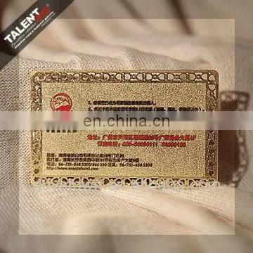 custom company membership metal Gold Card