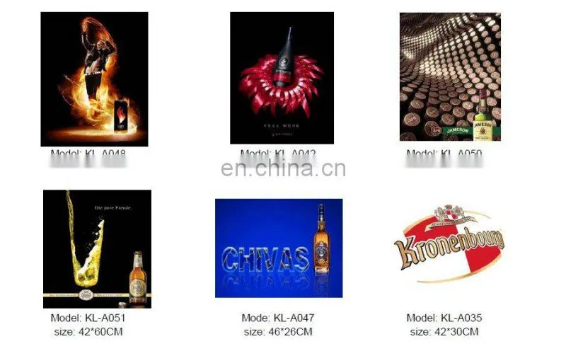 Custom fashion poster with EL Panel for Advertisement/Animation el poster/Flashing el poster