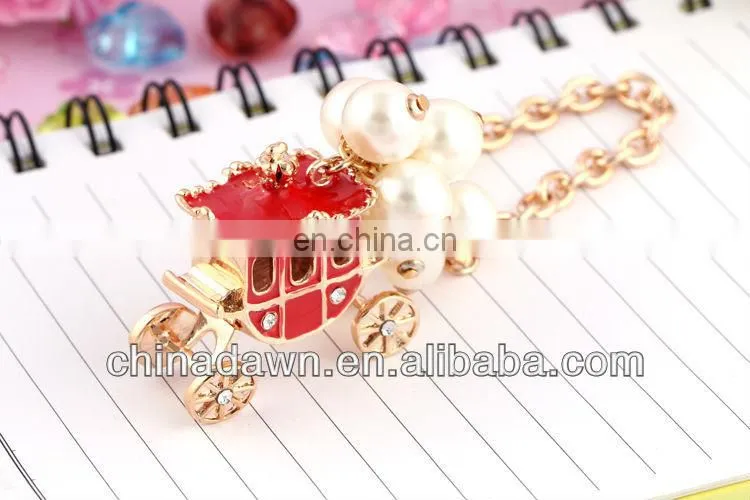Fashion luxuriant Christmas gift FatTonny keyring with pearls CD-KD055