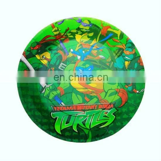 Popular disposable 7" round cute paper party plates for party supplies decorations