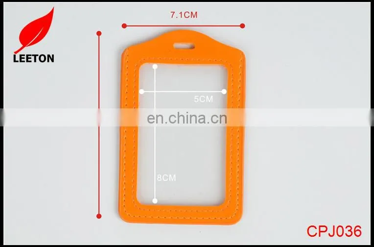 Factory supply transparent PU ID card holder