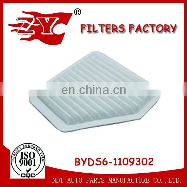 Auto Filter / car air filter for BYD OEM BYDS6-1109302 with best price