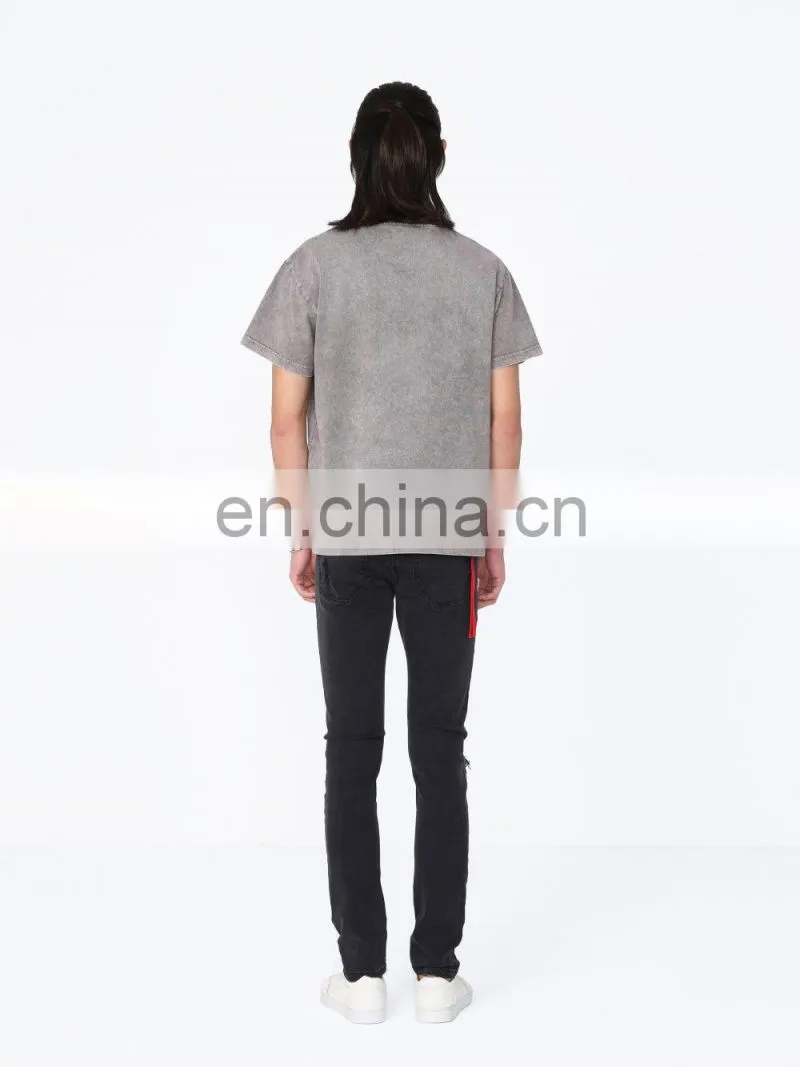 DiZNEW China Manufacturing Custom Printing Washed Old Men's T-shirt