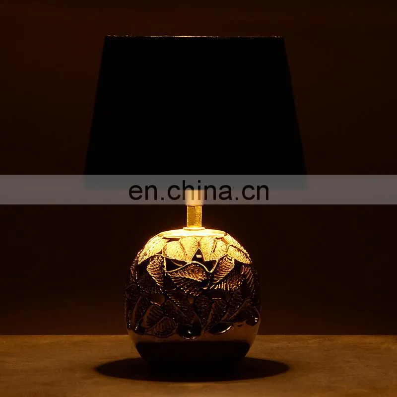 modern ceramic table lamp luxury and china desk lamp with flower pattern