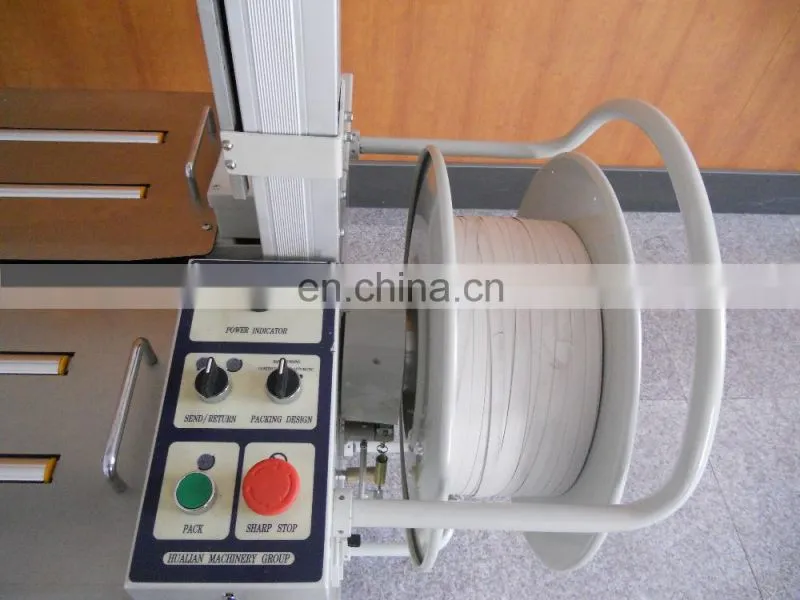 Shanghai Semi Auto Packaging Vegetable/sausages/snack strapping machine widely used