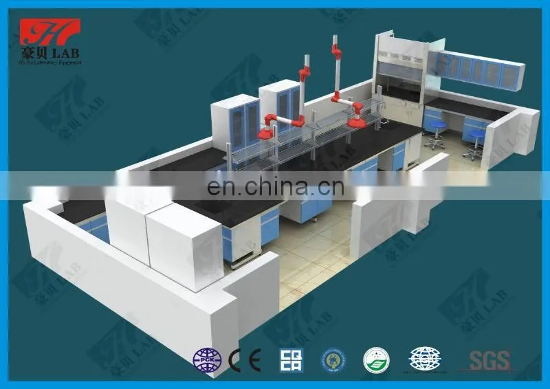 Biology laboratory island work bench /island bench/working table
