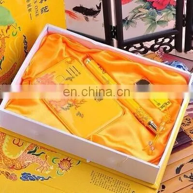 Novelty Business Gift Set Chineses Style Power Bank 6000mah+ 8gb USB with Papery Package