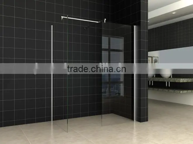 6/8/10mm With SS Support Bar Steady Shower Screen BL-116