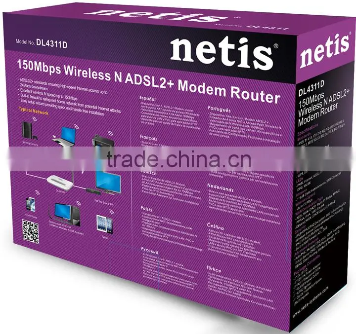 Detachable Antenna,150Mbps Wireless Modem Router ADSL