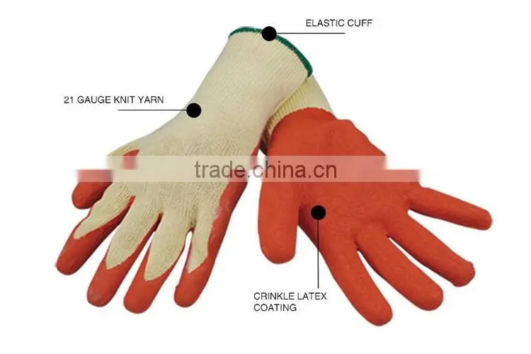 High Quality 21 Gauge Crinkle Latex Gloves With Design LG049