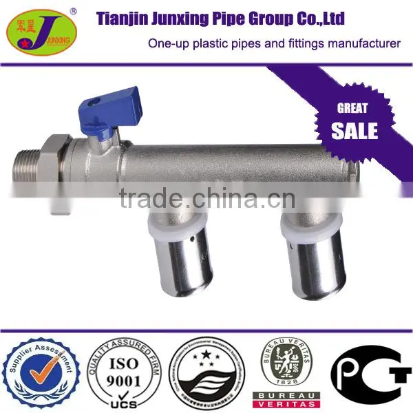 PEX AL PEX Pipe fittings/ press fittings male union F type press ball valve