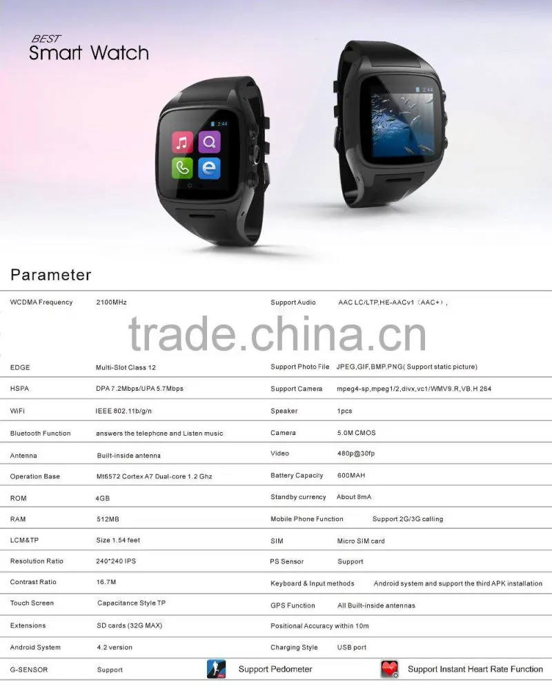 New compatible with IOS and Android smart phone X01 smart bluetooth watch