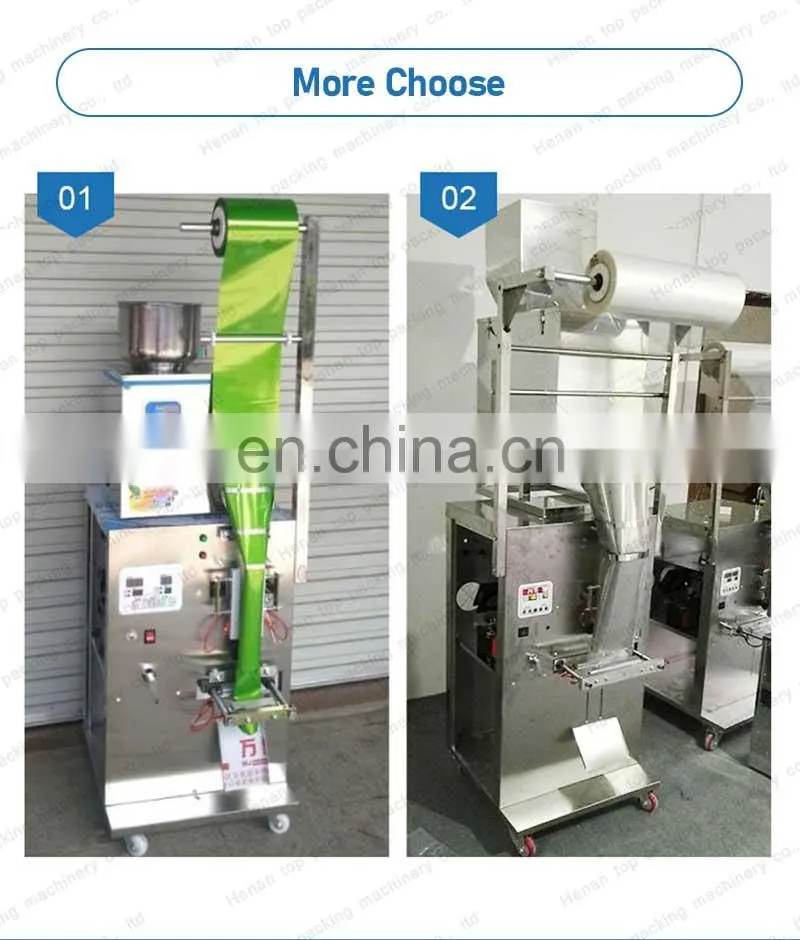 High efficient 25g back seal dog food fish food dried fruit automatic granular packing machine