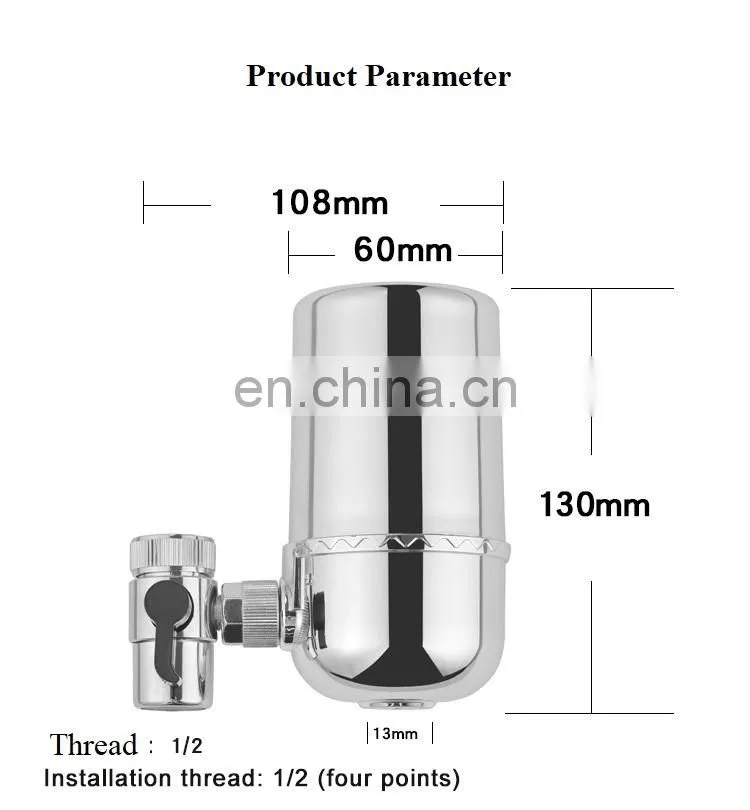 customization chrome plated multi-stages kitchen water filter faucet filter tap water purifier
