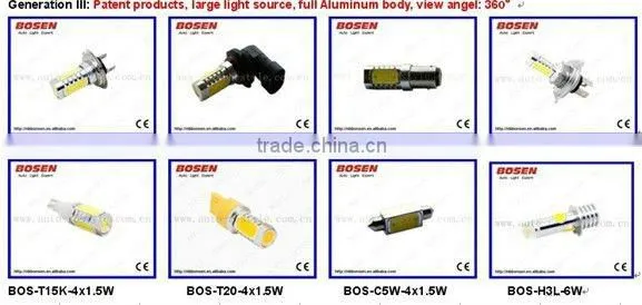 5050SMD T10 BA9S auto canbus led light