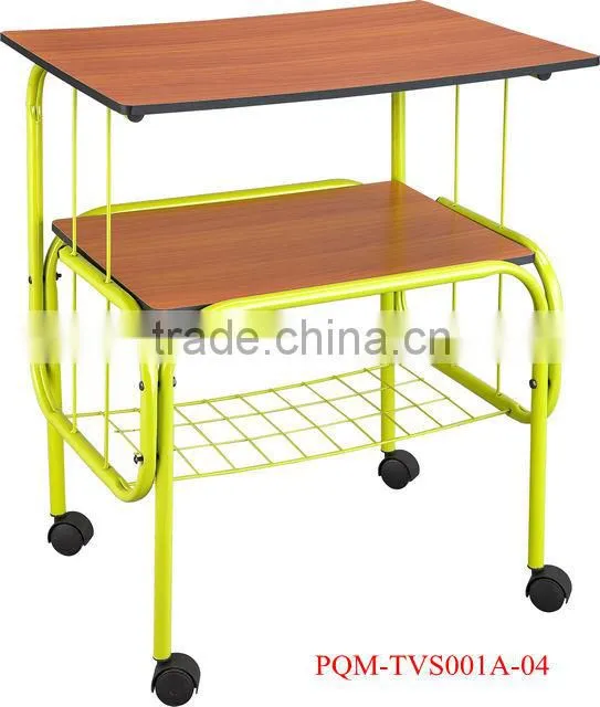 Senior Three Layer colorful TV Trolley