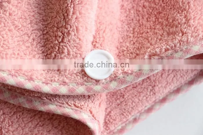 coral fleece shower cap