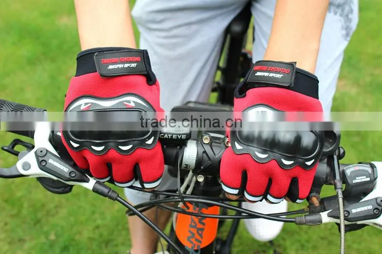 Men Motorcycle Cycling Gloves Half Finger Anti Slip 3D Hard Shell Protective Bicycle Bike Riding Racing Gloves