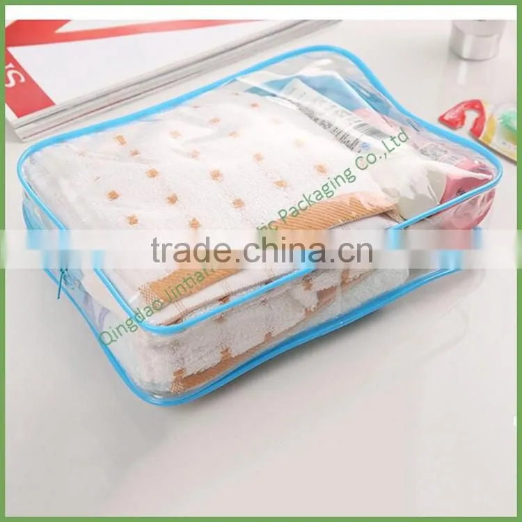 Transparent Custom Cosmetic PVC Plastic Make Up Bag Travel Bag