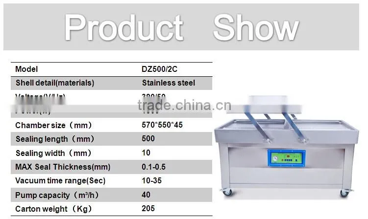 Food vacuum sealer D500/2C double vacuum chamber