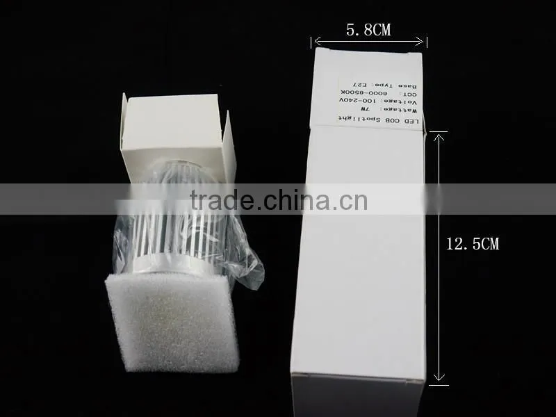 Hangzhou Factory ,E27 7W COB Light,Focos LED,LED Spotlights with CE, Rohs certificate