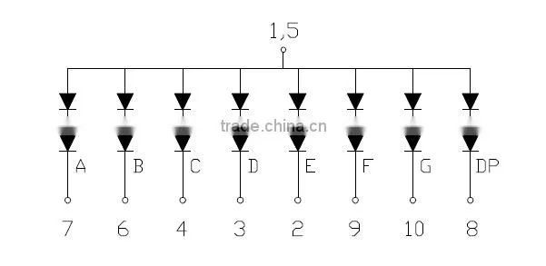 Common Anode NEWSHINE XH-15011BWW FND White Color 7-Segment Display LED 1.5"