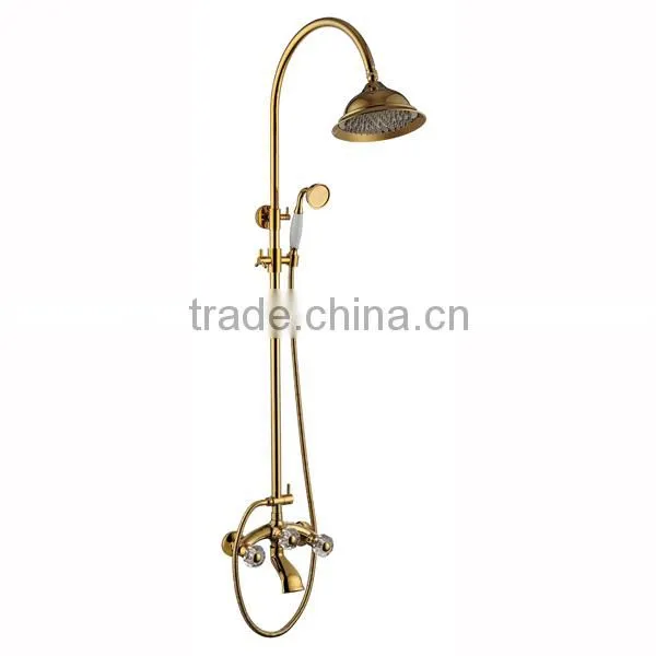Fancy Bathroom Shower Column Set Rainfall Shower Head