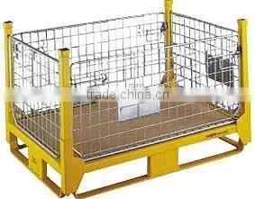 Folding Wire Mesh Container/ Stackable Storage Cage/ Metal Basket