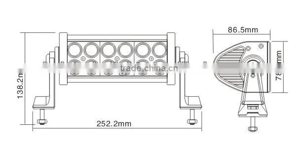 36W Epistar LED Off Road Light Bar Jeep Motorcycle Headlight Driving Light Bar