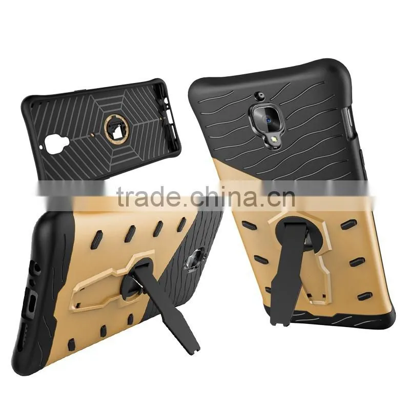 Hot Armor case for One Plus 3 Hybrid TPU PC Impact-resist back cover case with kickstand