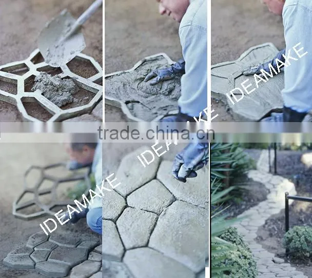 Plastic Concrete DIY Pavement Mould New pathway maker mould DIY pathway stone mold