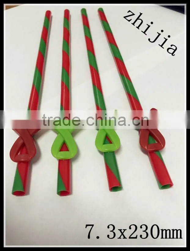 Hard Plastic pp drinking straw for Christmas