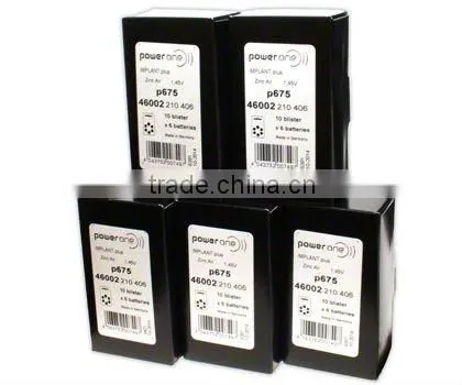hearing aid battery power one zinc air hot sale 215 A10 A13 A675 A312