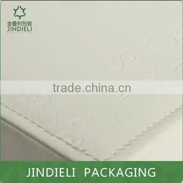hot stamping decorative white cosmetic gift box packaging