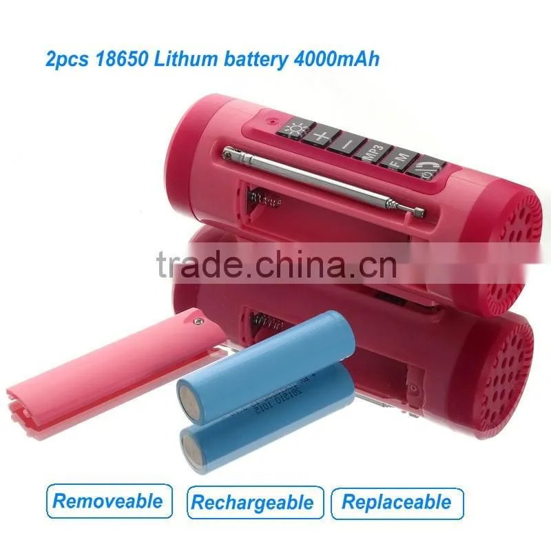 new products 2016 wi fi bluetooth speaker outdoor mp3 speaker with FM radio, 4000mah power bank,