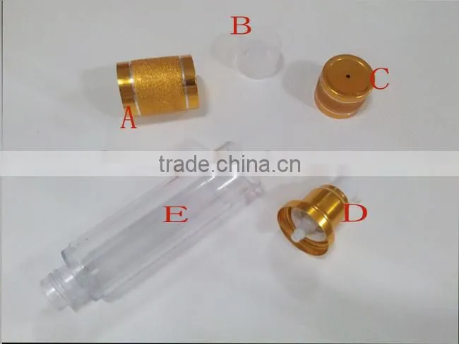 Hot sale aluminum cosmetic airless pump bottle for good quality