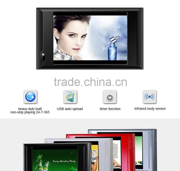 Flintstone 10 inch advertising display, small digital displayer monitor, 10" motion activated player shelf player