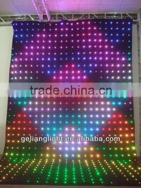 High Quality fireproof curtain / Flexible soft led decoration curtain