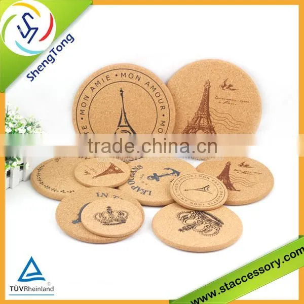 new design high quality cartoon wood drink coasters