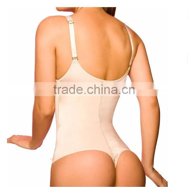 Seamless Firm Control Shapewear Open bust Bodysuit Body Shaper Black