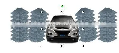 5 Brushes Fully Automatic Rollover Car Washing Machine With spray, foam and wax, dry systems