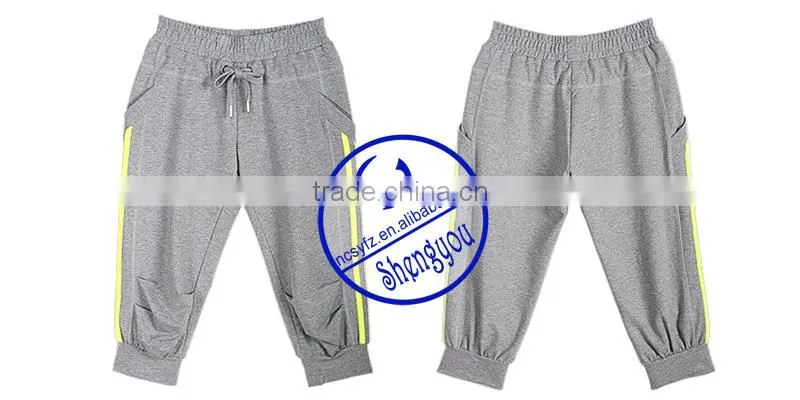 2015 new design custom women grey jogger pants wholesale