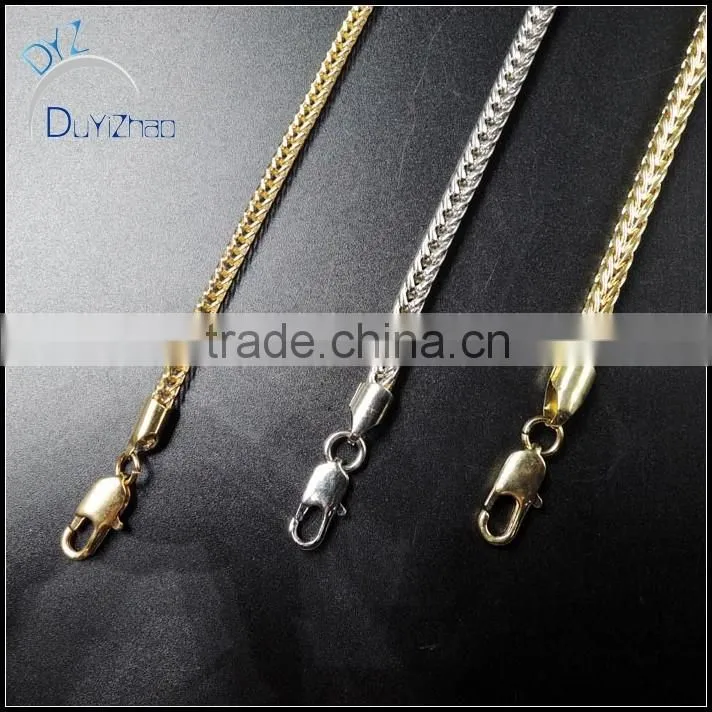 latest hip hop fake gold plated long chain necklace