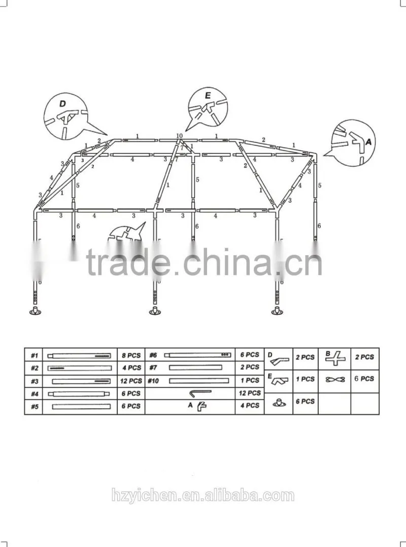 3*6m gazebo
