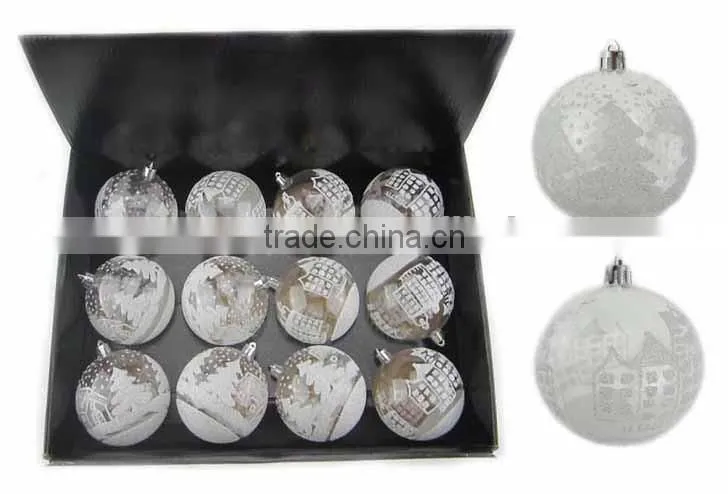 80MM Festival Decorative Transparent Christmas Ball