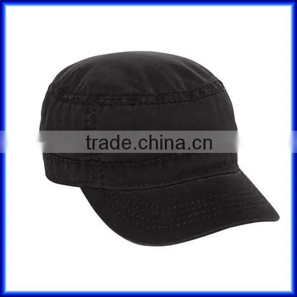 Brown washed cotton custom logo military cap/army cap hat